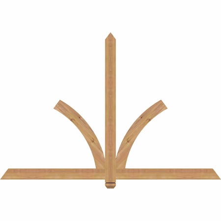 Ekena Millwork Redmond Smooth Timber Gable Bracket, Western Red Cedar, 72"W x 48"H x 1 1/2"D x 3 1/2"F, 16/12 Pitch GBW072X48X0204RED00SWR